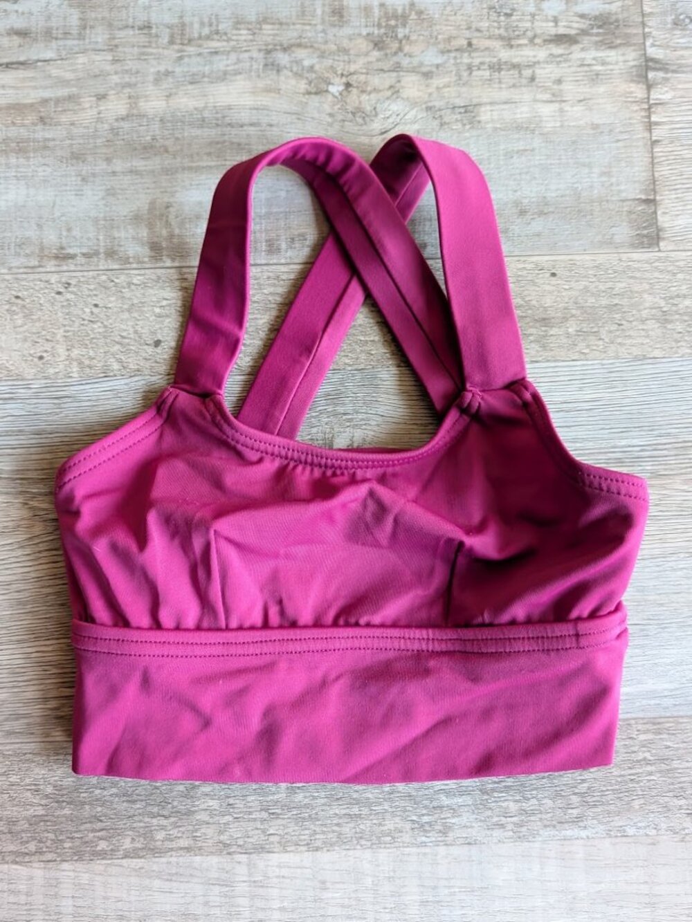 Balera Girls Berry Magenta Crisscross Back Dance Bra Top Size IC
